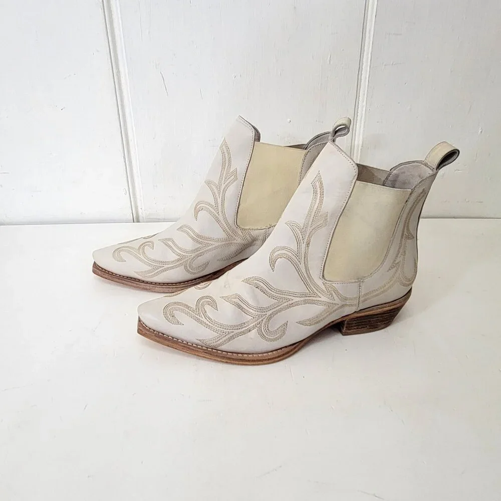 Free People Wayward Western Ankle Boots Women's 8 1/2 - Picture 1 of 8